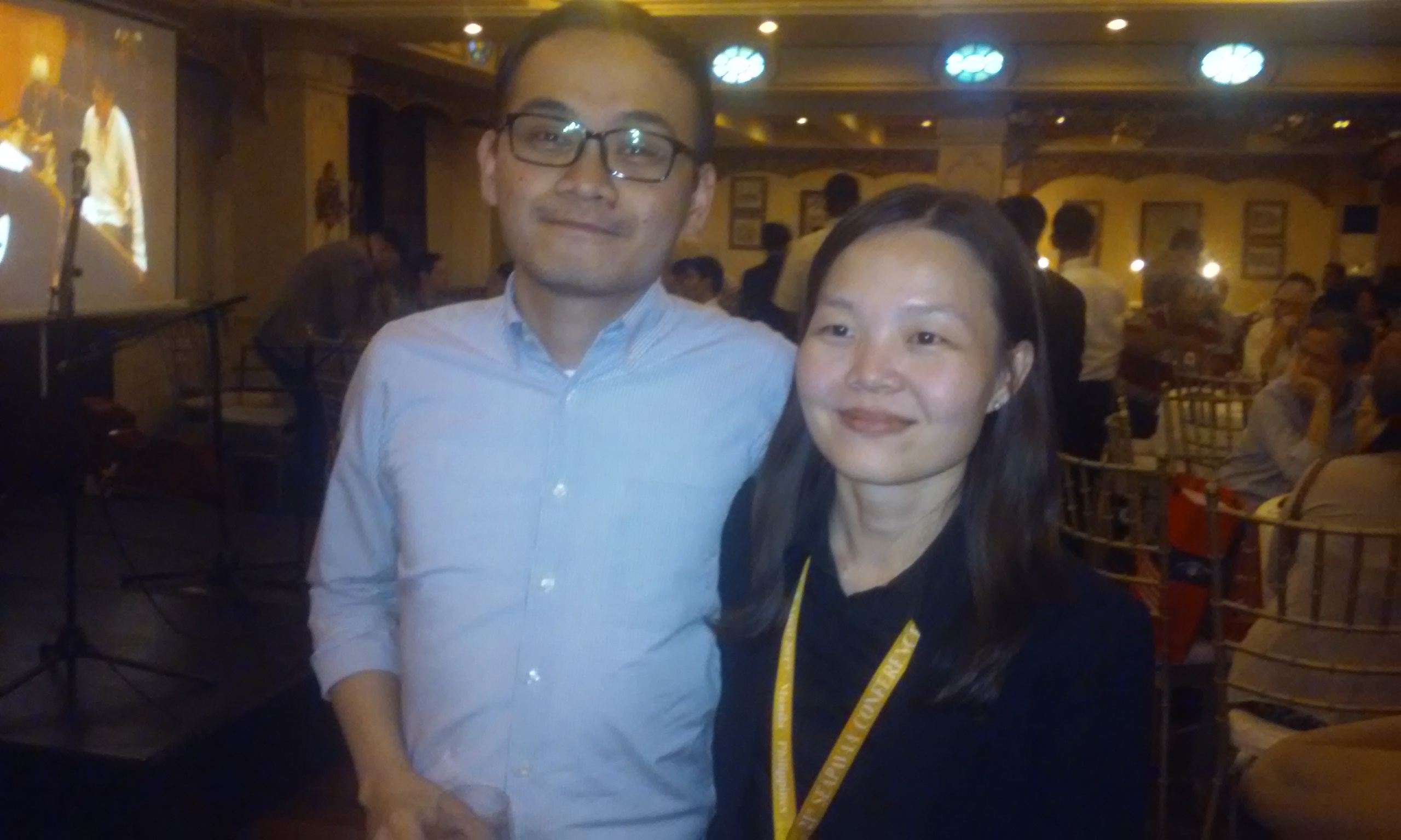 Benedict ‘bono’ Salazar Olgado (MIAP '12) and Pawarisa Nipawattanapong (MIAP '13), following their election to the Board of Directors of the South East Asia-Pacific Audio Visual Archives Association (SEAPAVAA).